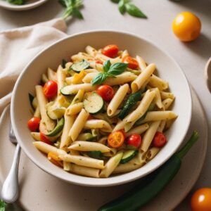 Springtime Vegetable One-Pot Pasta - Vegetarian - Easy Daily Kitchen