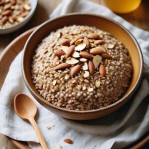 Morning Buckwheat Bliss with Honey and Crunchy Almonds - Gluten Free - Easy Daily Kitchen