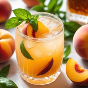 Summer Peach Basil Bourbon Bliss - Diabetic - Easy Daily Kitchen