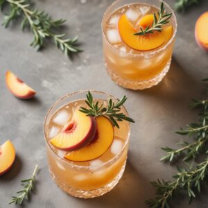 Summer Peach & Thyme Bourbon Delight - Vegetarian - Easy Daily Kitchen