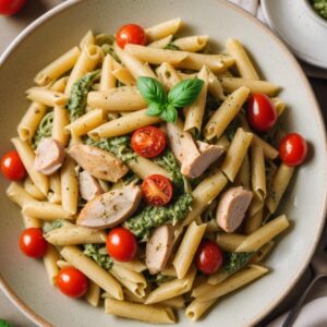 Creamy Pesto Chicken Pasta Delight - High Protein - Easy Daily Kitchen