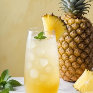 Tropical Ginger Pineapple Sparkler - Low Calorie - Easy Daily Kitchen
