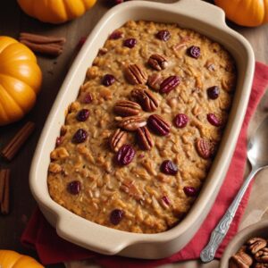 Autumnal Pumpkin Spice Breakfast Casserole - Vegetarian - Easy Daily Kitchen