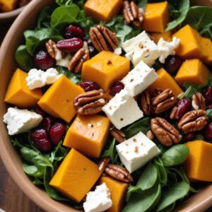 Autumn Harvest Pumpkin and Goat Cheese Salad - Vegetarian - Easy Daily Kitchen