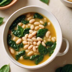 Hearty Spinach and Cannellini Bean Soup - Vegan - Easy Daily Kitchen