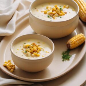 Creamy Corn and Potato Chowder - Vegetarian - Easy Daily Kitchen