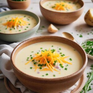 Creamy Comfort Potato Soup - Vegetarian - Easy Daily Kitchen