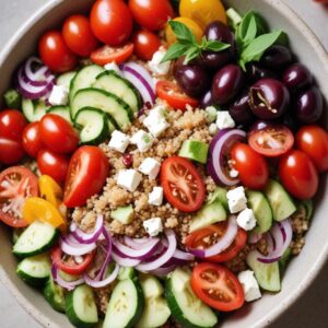 Mediterranean Quinoa Salad with Feta - Vegetarian - Easy Daily Kitchen