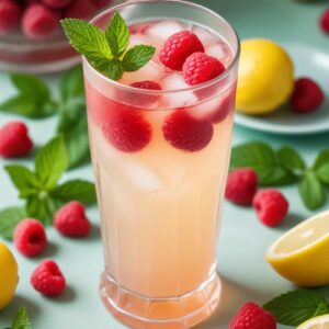 Refreshing Raspberry-Mint Lemonade Elixir - Low Calorie - Easy Daily Kitchen