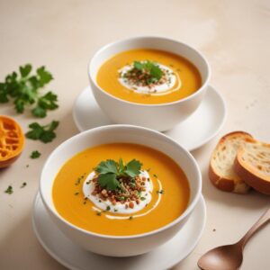 Golden Autumn Roasted Butternut Squash Soup - Vegan - Easy Daily Kitchen