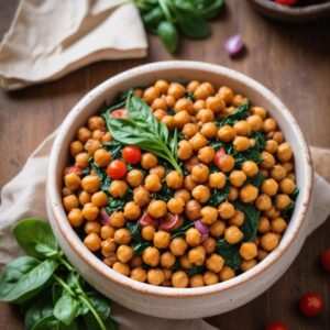 Crispy Chickpea Spinach Delight - Vegetarian - Easy Daily Kitchen