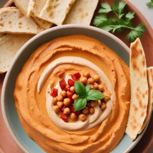 Smoky Roasted Red Pepper Hummus - Vegan - Easy Daily Kitchen