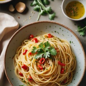 Classic Italian Spaghetti Aglio e Olio - Vegetarian - Easy Daily Kitchen