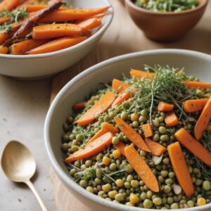 Golden Harvest Split Pea and Carrot Salad with a Cumin Twist - Vegan - Easy Daily Kitchen