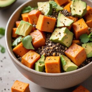 Nourishing Harvest Sweet Potato & Avocado Chia Seed Salad - Vegetarian - Easy Daily Kitchen