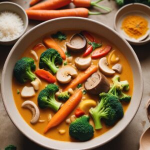 Enchanting Thai Coconut Curry Vegetable Symphony - Vegan - Easy Daily Kitchen