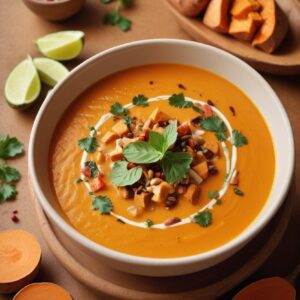 Creamy Thai Sweet Potato Coconut Soup - Vegan - Easy Daily Kitchen