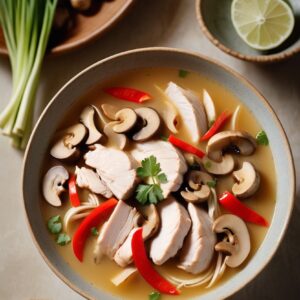 Zesty Thai Lemongrass Chicken Soup - Low Fat - Easy Daily Kitchen