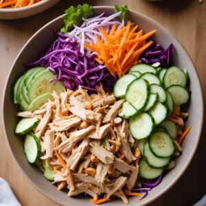 Zesty Thai Peanut Chicken Salad - Gluten Free - Easy Daily Kitchen