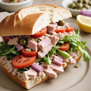 Zesty Mediterranean Tuna Salad Sandwich - Low Fat - Easy Daily Kitchen