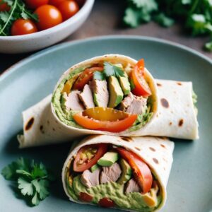 Creamy Avocado Turkey Delight Wrap - Low Fat - Easy Daily Kitchen