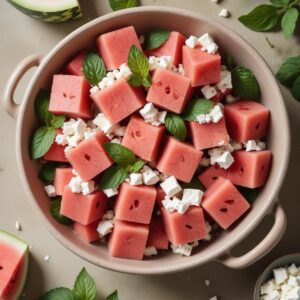 Summer Breeze Watermelon Salad - Vegetarian - Easy Daily Kitchen