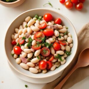 Mediterranean Delight: White Bean, Tuna & Caper Salad - Low Calorie - Easy Daily Kitchen