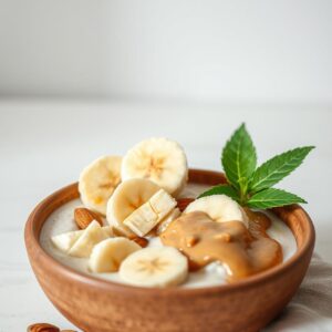 Dreamy Banana-Almond Smoothie Bowl - Vegetarian - Easy Daily Kitchen
