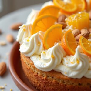 Delightful Almond and Orange Blossom Cake - Vegetarian - Easy Daily Kitchen