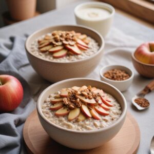 Autumn Harvest Apple Cinnamon Overnight Oats - Vegan - Easy Daily Kitchen
