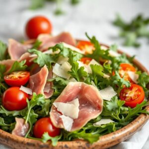 Tuscan Arugula and Prosciutto Delight - Low Calorie - Easy Daily Kitchen