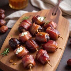 Decadent Bacon-Wrapped Goat Cheese Dates - Gluten Free - Easy Daily Kitchen