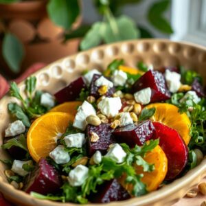Citrus Beet Delight with Crunchy Pistachios - Low Calorie - Easy Daily Kitchen
