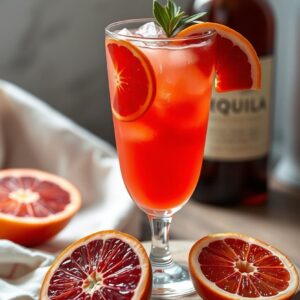 Elegant Blood Orange Paloma Cocktail - Vegan - Easy Daily Kitchen