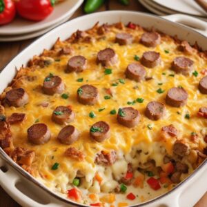 Savory Sausage & Potato Morning Bake - High Protein - Easy Daily Kitchen