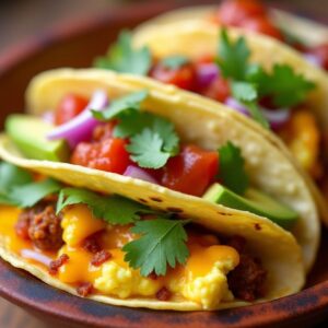 Spicy Sunrise Breakfast Tacos - Low Carbs - Easy Daily Kitchen