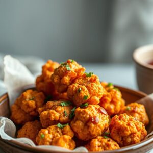 Spicy Buffalo Cauliflower Nibbles - Vegan - Easy Daily Kitchen
