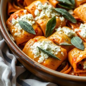 Autumn Harvest Lasagna Rolls - Vegetarian - Easy Daily Kitchen