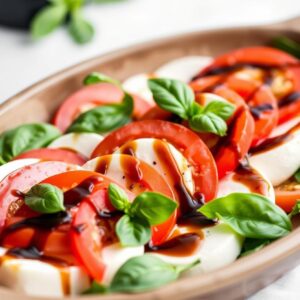 Elegant Caprese with Balsamic Drizzle - Vegetarian - Easy Daily Kitchen