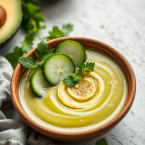 Summer Green Chill Soup - Vegetarian - Easy Daily Kitchen