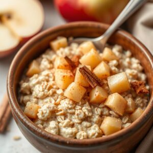Warm Cinnamon-Spiced Apple Oatmeal - Vegetarian - Easy Daily Kitchen