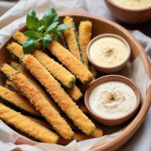 Gourmet Parmesan Zucchini Sticks - Vegetarian - Easy Daily Kitchen