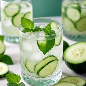 Refreshing Cucumber Mint Gin Cocktail - Low Calorie - Easy Daily Kitchen