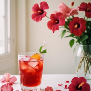 Exotic Hibiscus and Rose Petal Iced Tea - Vegan - Easy Daily Kitchen