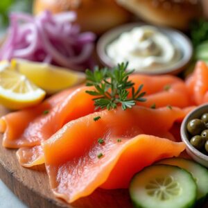 Deconstructed Lox and Bagel Brunch Board - Kosher - Easy Daily Kitchen