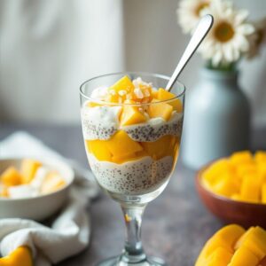 Tropical Sunrise Chia Pudding - Vegan - Easy Daily Kitchen