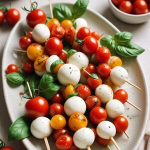 Petite Caprese Delight Skewers - Vegetarian - Easy Daily Kitchen