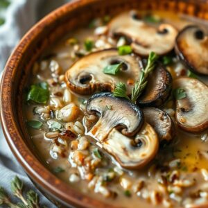 Forest Goddess Wild Rice Mushroom Soup - Vegan - Easy Daily Kitchen