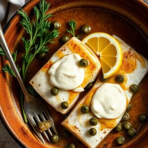 Elegant Halibut à la Lemon Caper - Low Fat - Easy Daily Kitchen