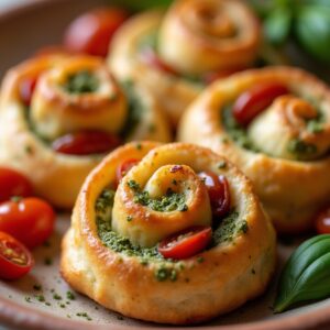 Savory Pesto & Sun-Dried Tomato Swirls - Vegetarian - Easy Daily Kitchen